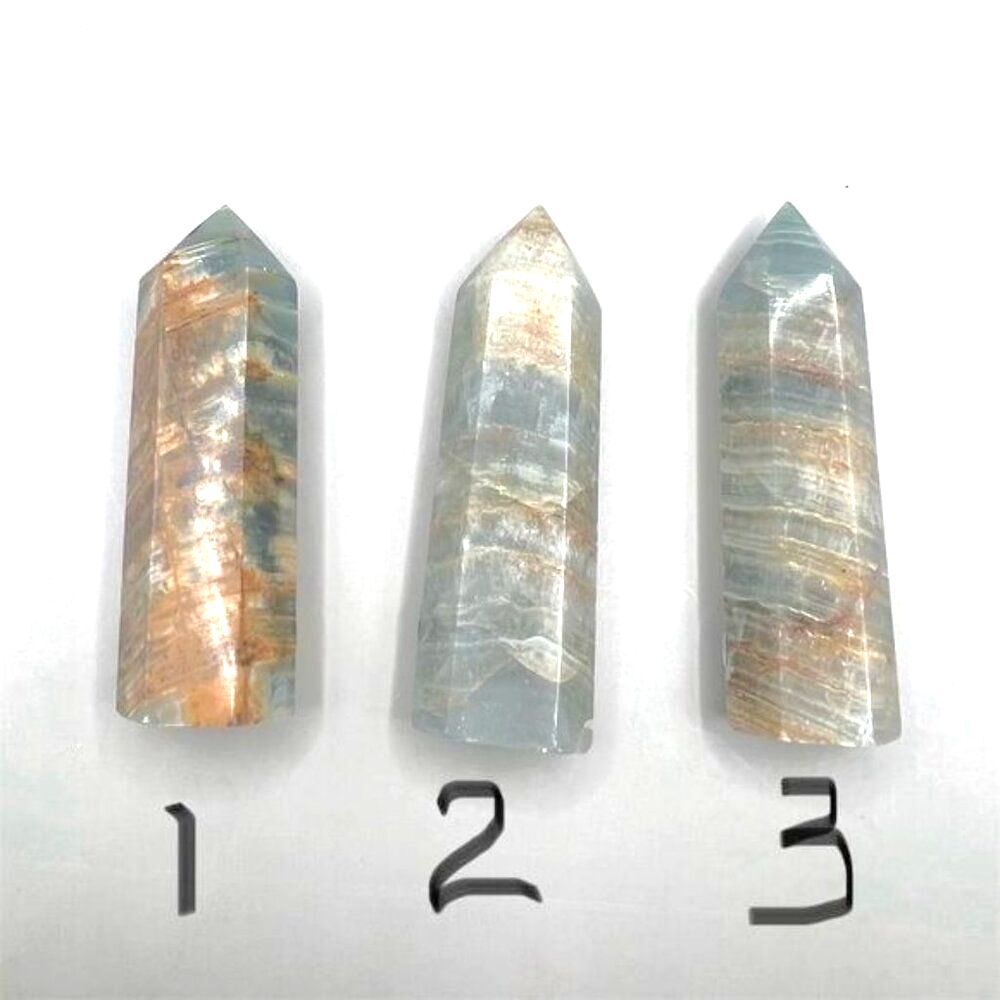 Blue Onyx Tower Crystal Point  - Your Choice